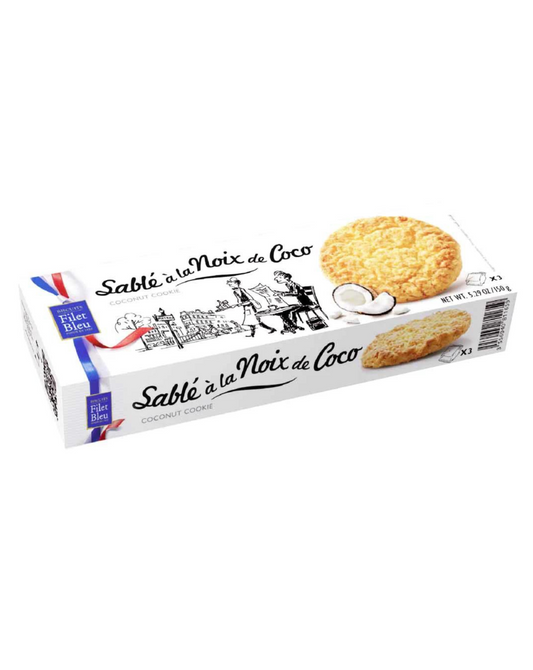 Filet Bleu box of coconut cookies