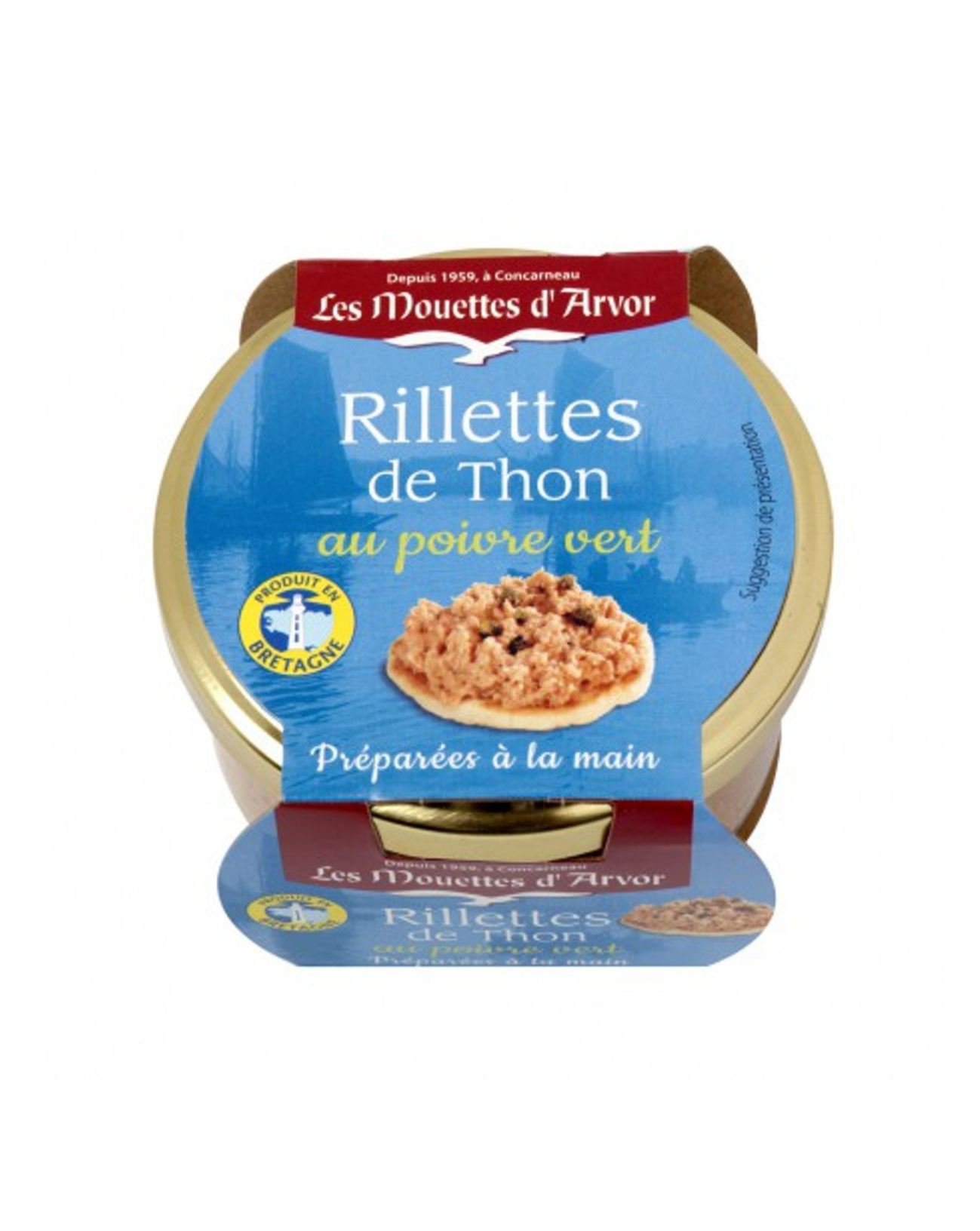 packaged can of Mouettes d'Arvor Tuna Rillettes