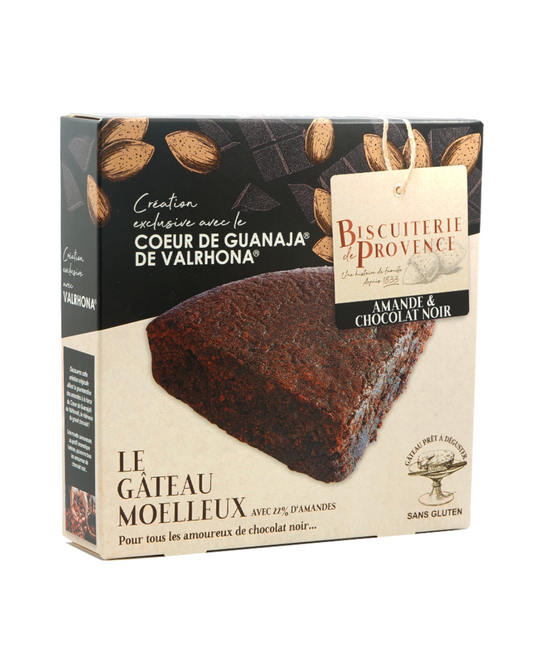 Biscuiterie de Provence · Almond cake w/ Valrhona chocolate cake box
