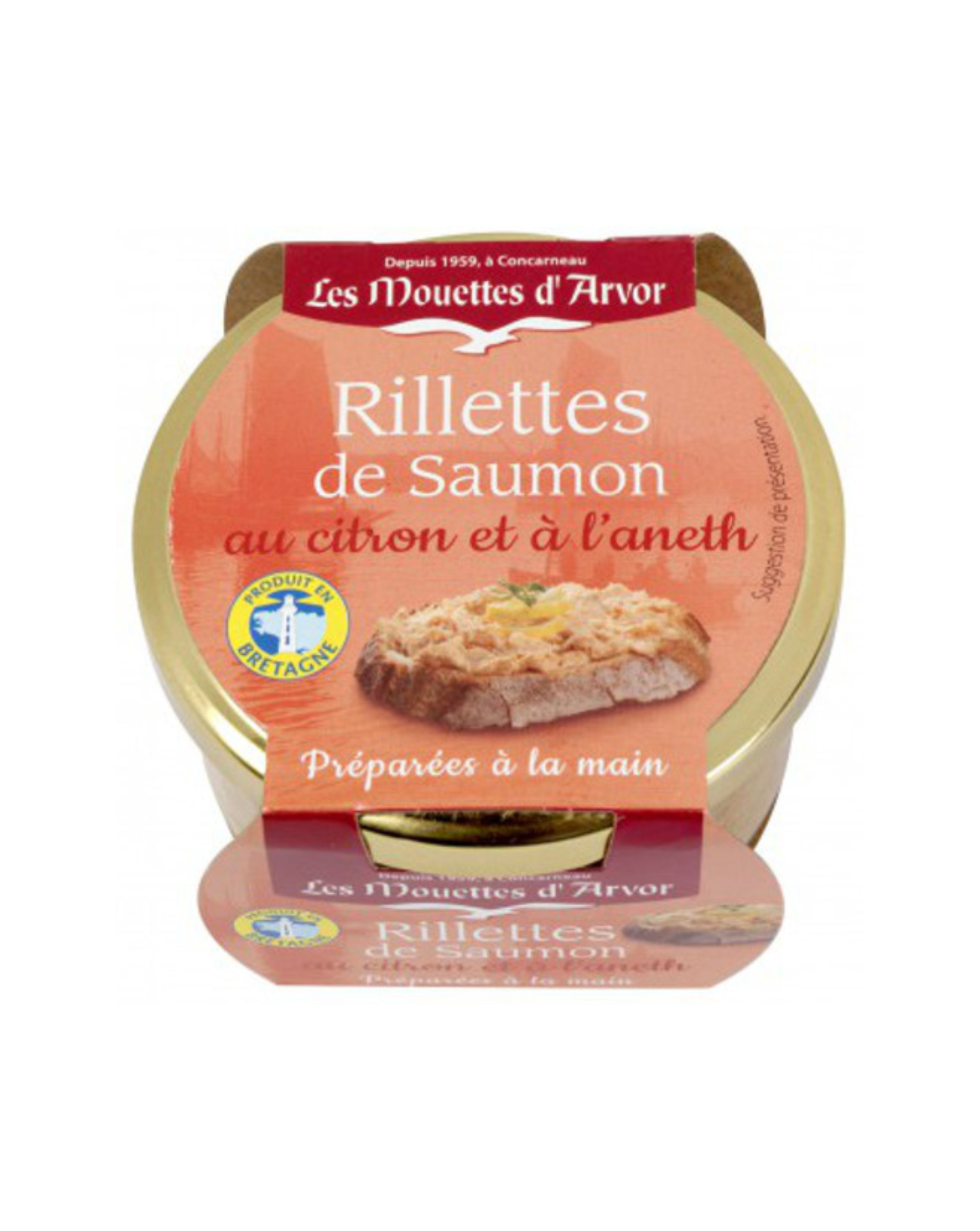 Salom Rillettes Mouettes d'Arvor Salmon Rillettes w/Lemon & Dill 125g (4.4 oz ...