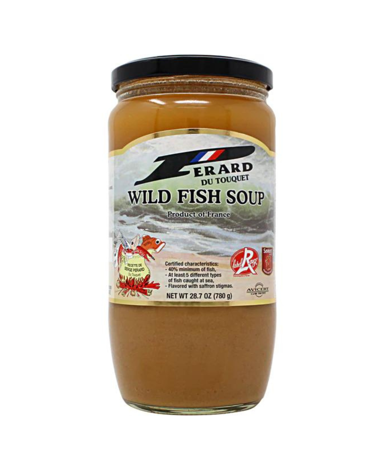 glass jar of Pérard Wild Fish Soup 780g (1.7 lb)